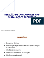 Seleção de condutores nas instalações elétricas