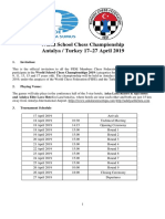 World Schools Chess Championship 2019 Regulations 3 OS