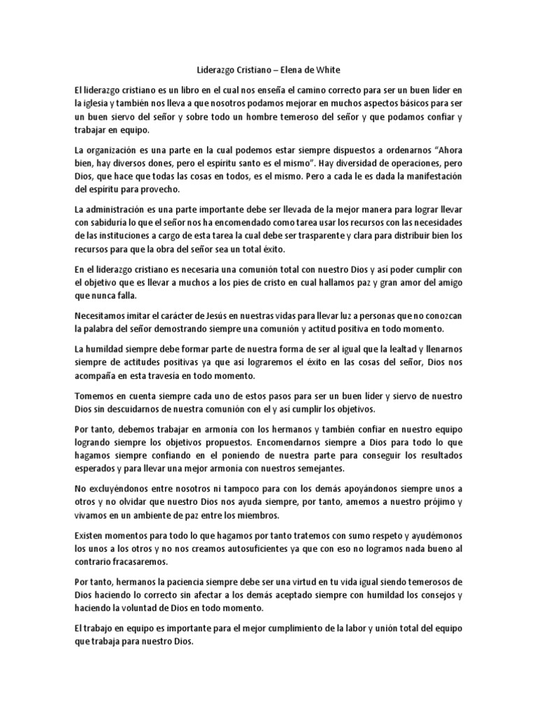 Claves del Liderazgo Cristiano Efectivo | PDF | eucaristía | Liderazgo