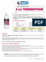 Fiche - Technique - Essence A La Terebenthine 1 Litre Onyx