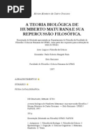 A Teoria Biologica de Humberto Maturana e Sua Repercussao Filosofica