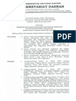 SK Tentang Pembentukan Agen Perubahan Reformasi Birokrasi Dilingkungan Biro Organisasi Sekretariat Daerah Provinsi Banten