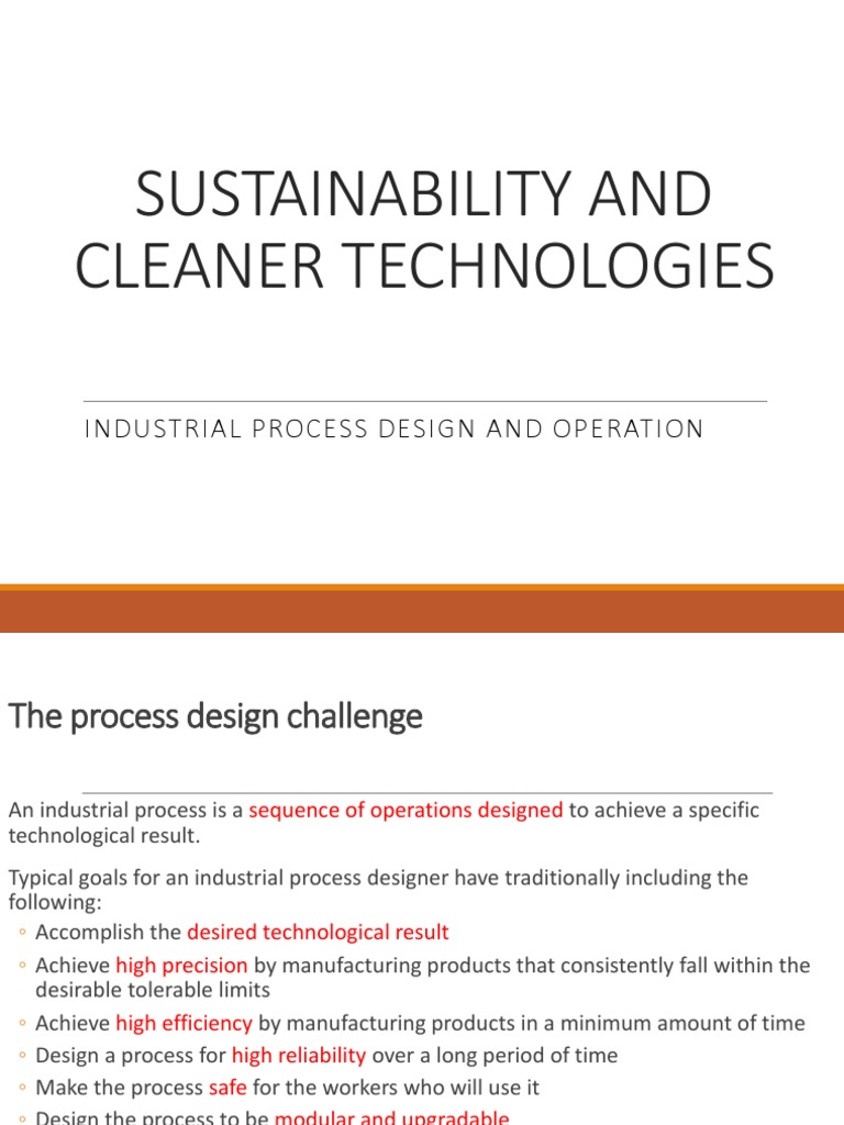 Industrial Process Design and Operations PDF Recycling Waste