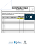 Formato Entrega Elementos de Proteccion F GH SST 01 v1