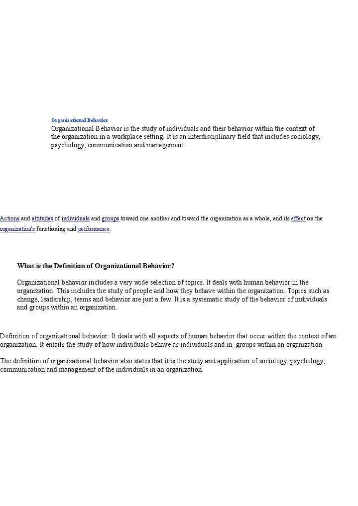 Understanding Organizational Behavior | PDF