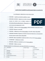 Calendarul Procesului de Selecție - Elevi-2022-2023