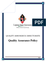Quality Assurance Policy