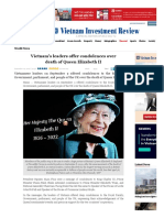 Vietnam's Leaders Offer Condolences Over Death of Queen Elizabeth II