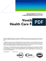 Ventilation of Health Care Facilities: ANSI/ASHRAE/ASHE Addendum C To ANSI/ASHRAE/ASHE Standard 170-2017