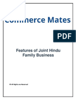 Features of Joint Hindu Family Business