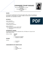 Diego Tovar Formato CV