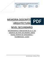 02 R1 Memoria Descriptiva Arquitectura IES America Takina ASITEC