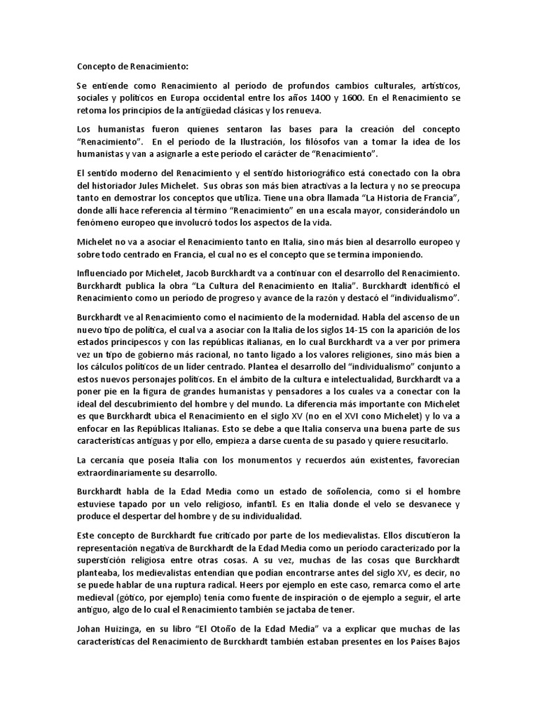 Renacimiento: Historia y Crítica | PDF | Renacimiento | Nicolás Maquiavelo