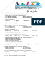 Soal Uas B Inggris Kelas 3 SD Semester 2 Dan Kunci Jawabanpdf