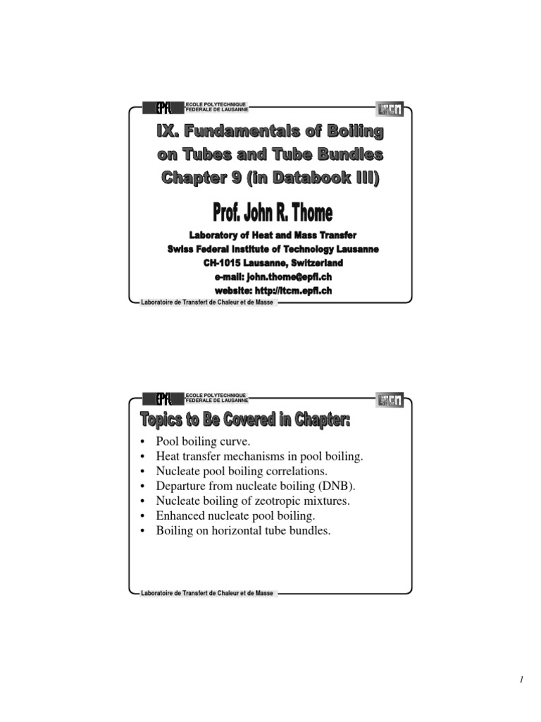 Rohsenow Correlation for Nucleate Boiling | PDF