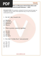 NIPER JEE Question Paper 2018 PDF Download