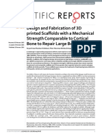 Design and Fabrication of 3D Printed Scaffolds With A Mechanical Strength Comparable To Cortical Bone To Repair Large Bone Defects