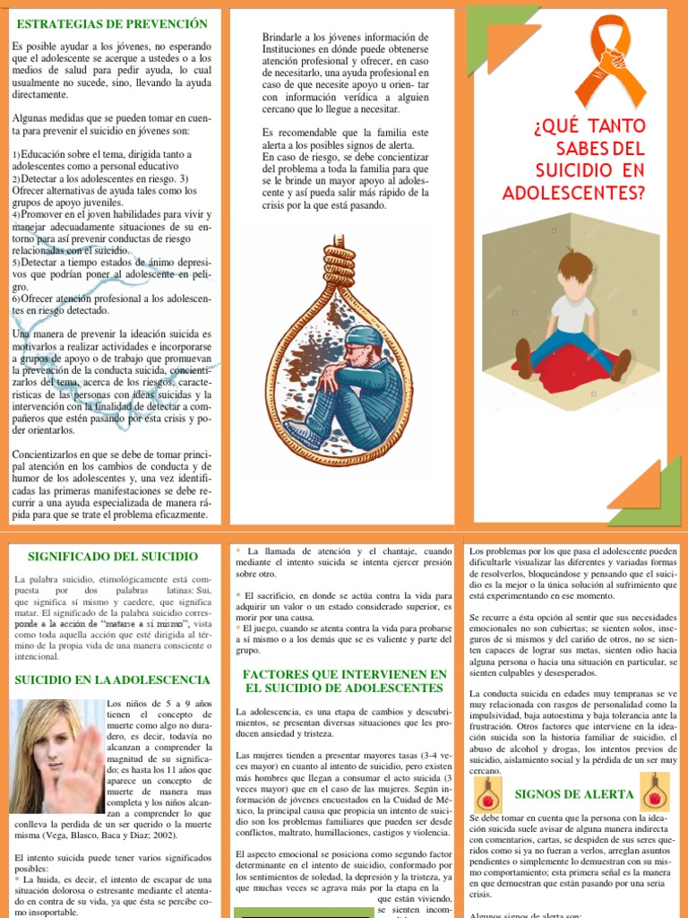 Prevención del Suicidio en Adolescentes | PDF | Suicidio | Adolescencia