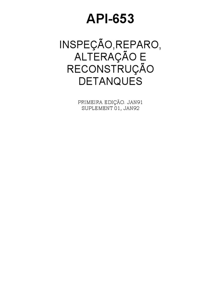 Inspeção e Reparo de Tanques API-653 | PDF | Computadores
