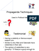 Propaganda Techniques in Campaign Ads