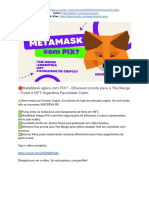 ?MetaMask Agora Com PIX - Ethereum Pronto para o The Merge - Puma e NFT-Argentina-Faculdade Cripto