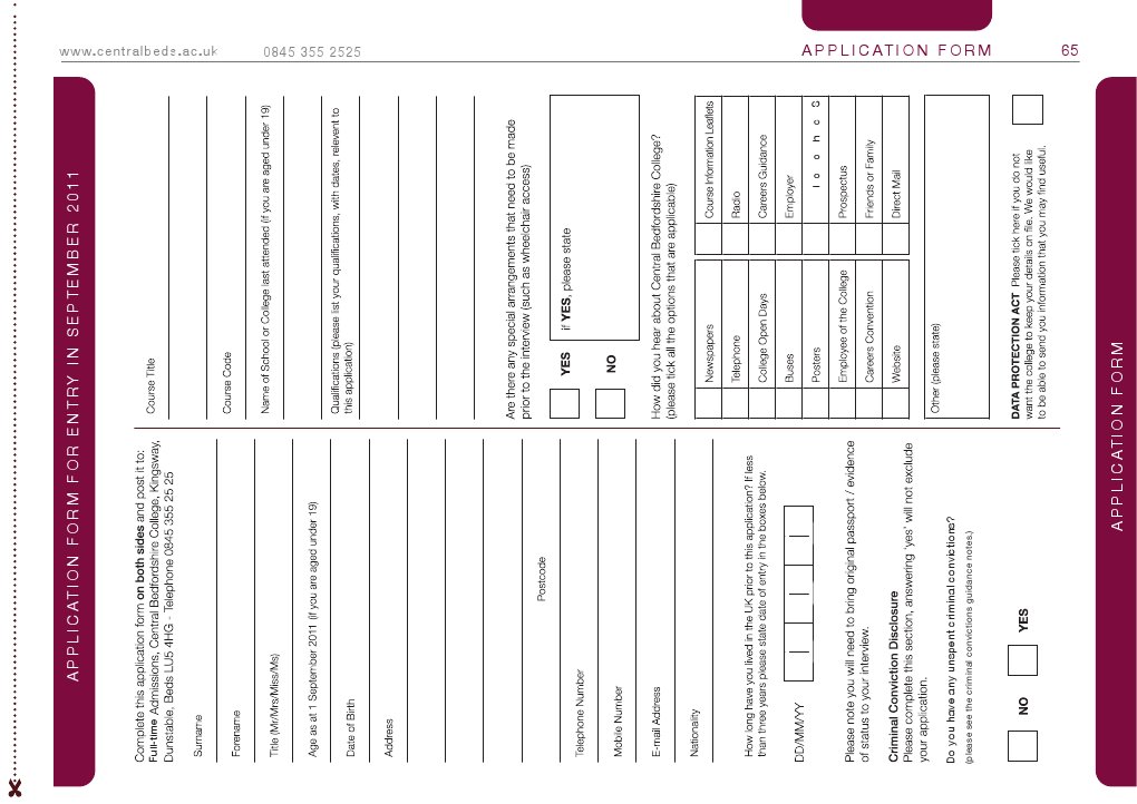 Full Time Application Form | PDF | Social Science | Wellness