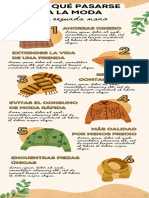 Infografía Sobre Moda Lenta y Sostenibilidad Reciclaje y Residuo Cero