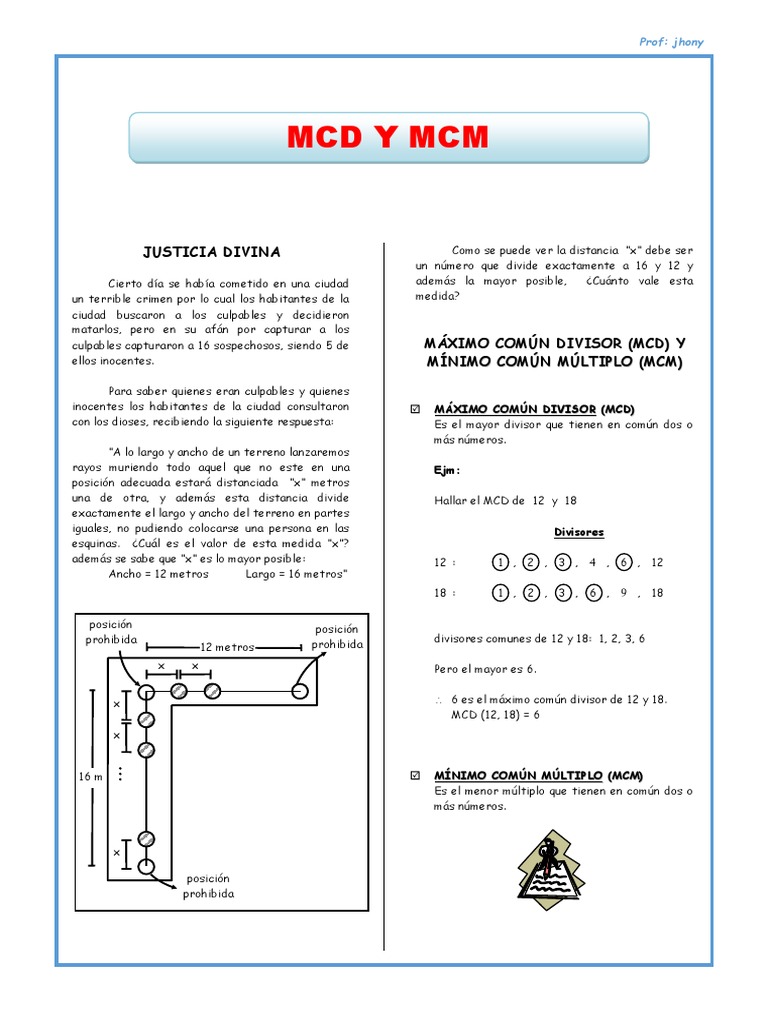Aritmetica Tema 7 MCM y MCD Ciclo Repaso Master Peru 2022 | PDF ...