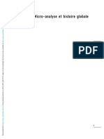 Micro-Analyse Et Histoire Globale