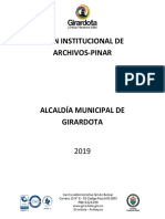 Plan Institucional de Archivos de La Entidad PINAR