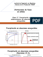 Clase 17. Alesciones Envejecibls y Endurecimiento Por Precipitación