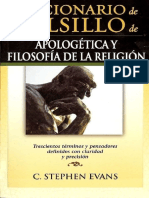 Dicccionario de bolsillo de Apologetica y Filosofia de la religion Pocket Dictionary of Apologetics and Philosophy of Religion by C. Stephen Evans  Andres Carrodeguas [Evans, C. Stephen 