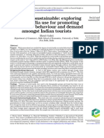 Social and Sustainable - Exploring Social Media Use For Promoting Sustainale Behavior and Demand Amongst Indian Tourists