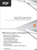 Blackboard Web Services: Lance Neumann, Senior Software Architect, Blackboard Inc