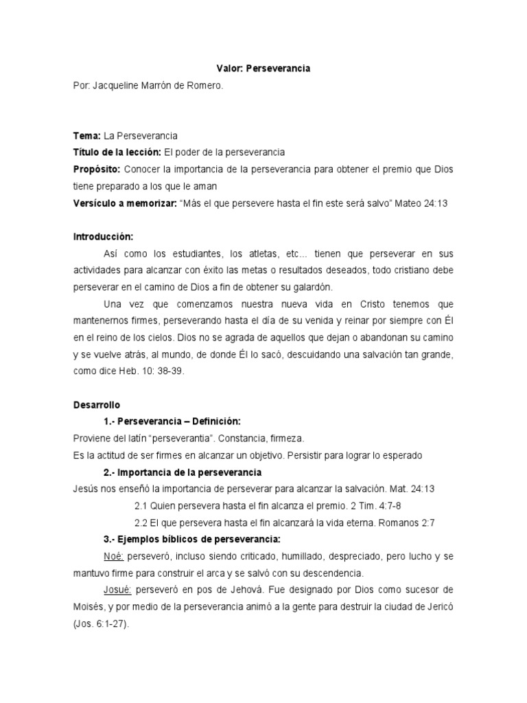 El Poder de la Perseverancia Cristiana | PDF | eucaristía | Oración