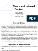 Internal Check and Internal Control