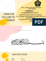 Laporan Kasus Fraktur Collum Os Femur: Pembimbing: Dr. Alfian Marthunus, Sp. OT