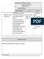 8º - História - Planilha Planos de Aula 1º Quinzena