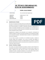 Informe técnico preliminar proyecto sostenimiento Hotel Calle Ceniza