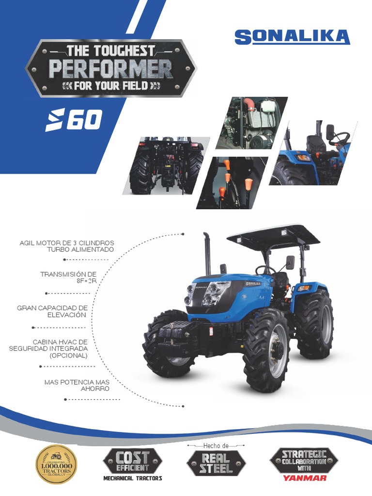 Sonalika 60 3 Cyl PDF Bienes manufacturados