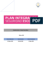 Plan Integral Seguridad Escolar Pise 2021