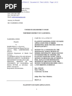 18 Ex Parte Applic Shorten Time Consolidate 11/01/21