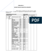 FORMULARIO No. 7 ESPECIFICACIONES TECNICAS