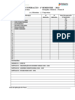 RECUPERAÇÃO  HISTÓRIA 2B - COMPOSIÇÃO DE NOTAS 2022