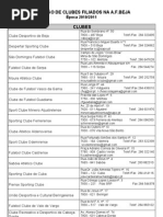 Moradas Clubes Filiados 2010-2011