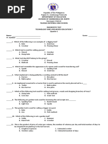 Diagnostic Test TLE 7