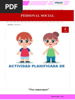 Sesiones de Aprendizaje para Inicial 3 Años | PDF | Aprendizaje | Salón ...