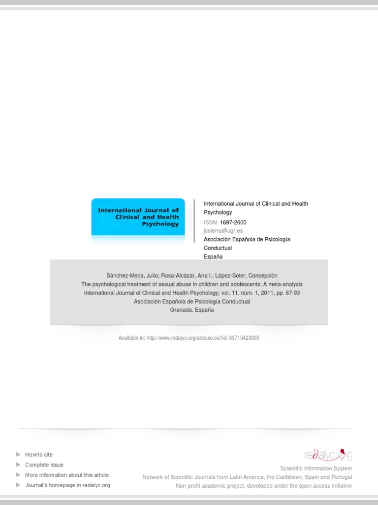 International journal of clinical and health psychology 1697 2600 pdf