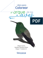 Libro para colorear aves del Parque de las Aves