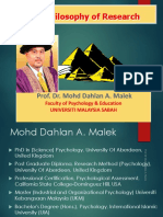 Philosphy of Research and Literature Review Social Science by Prof DR Mohd Dahlan A Malek